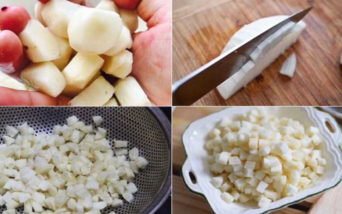 Bước 2: Sơ chế phần củ năng