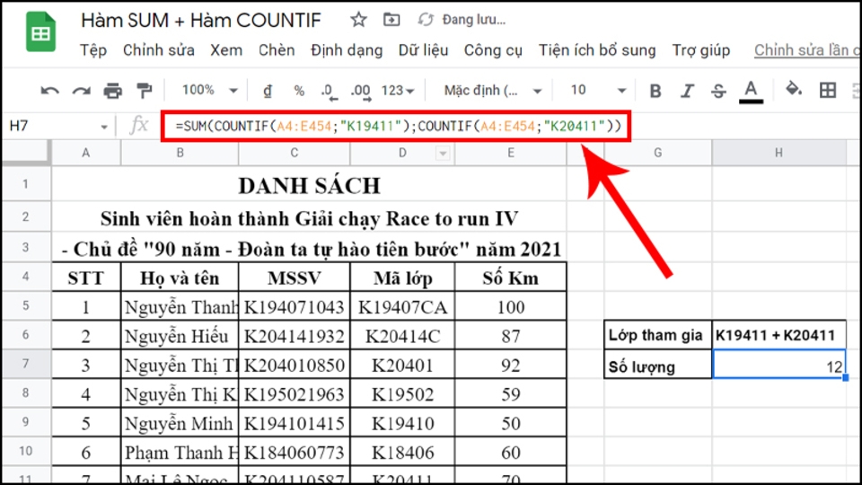 Kết hợp SUMIF và COUNTIF đơn giản, nhanh chóng, hiệu quả