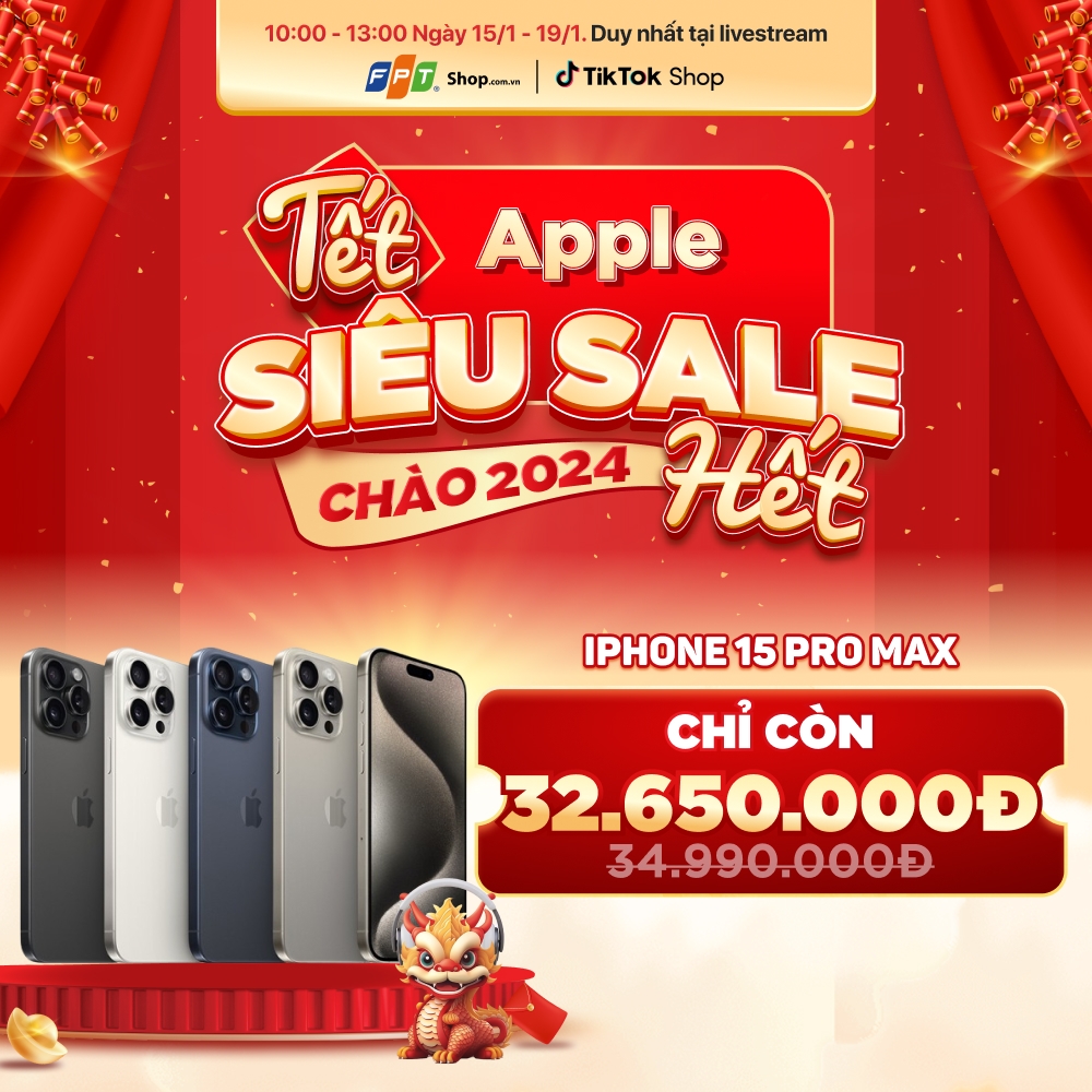 iPhone 15 Pro Max giảm còn 32.650.000