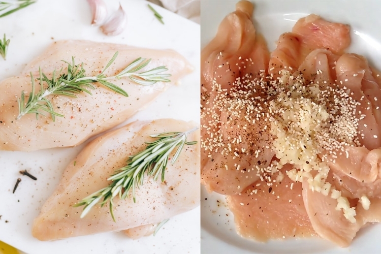 Sơ chế ức gà