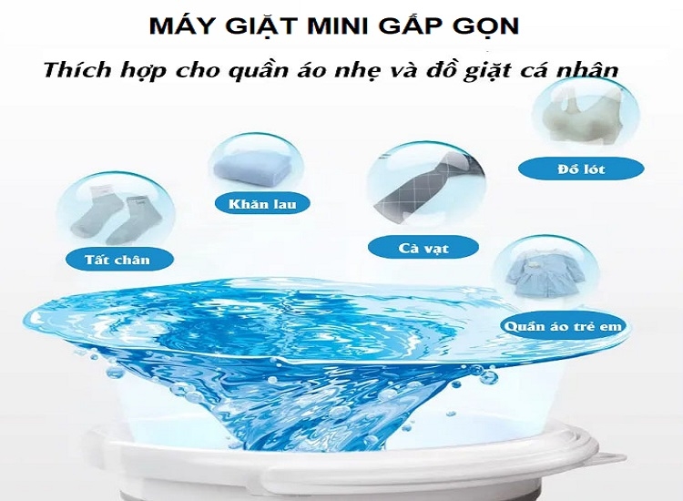 Máy giặt mini chỉ giặt được những loại vải mềm, mỏng, nhẹ