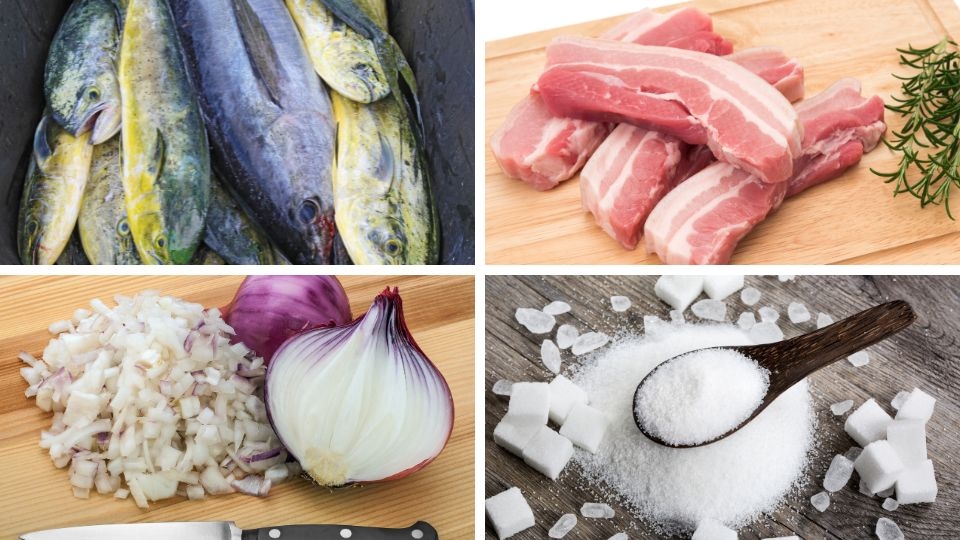 Các nguyên liệu cần chuẩn bị cho món cá bớp kho tộ