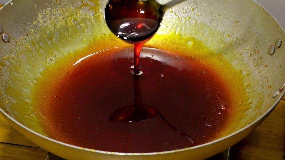 Bước 4: Thắng nước màu