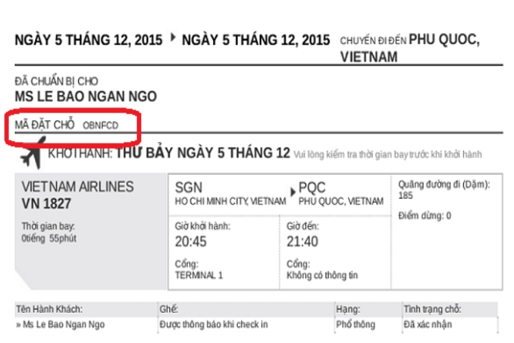 Hướng dẫn cách tra cứu vé máy bay đã mua của tất cả các hãng hàng không và đơn vị bán vé Hình 3