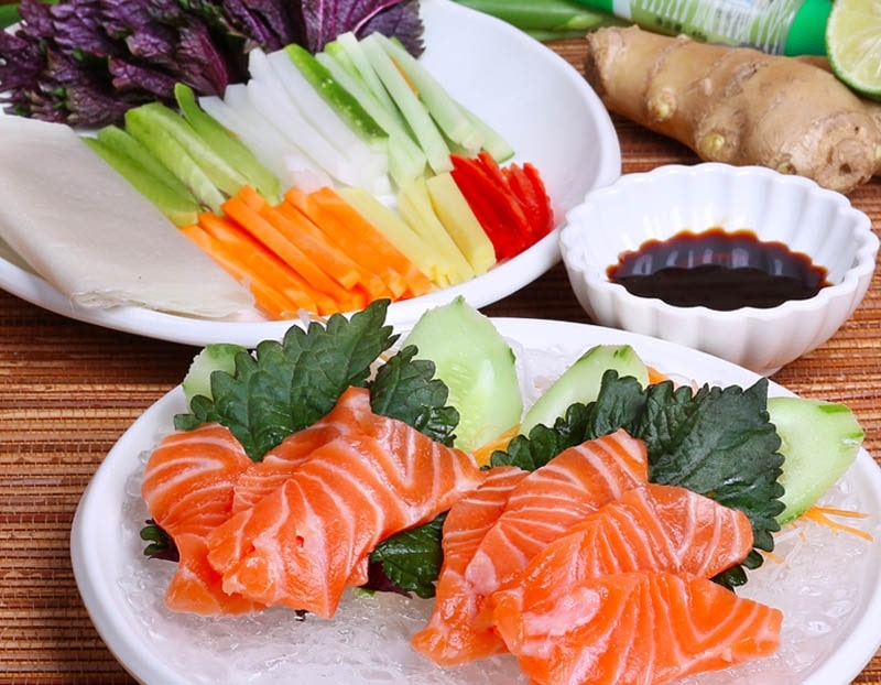 cách ăn cá hồi sống 5