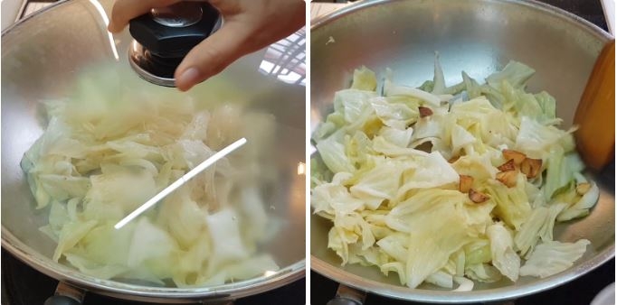 bắp cải xào tỏi - Ảnh 6