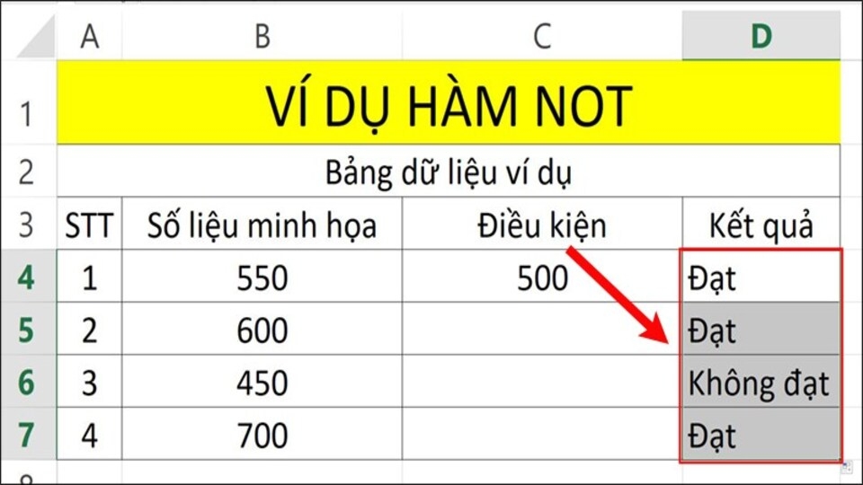 Ấn Enter và kéo xuống để hiện thị kết quả