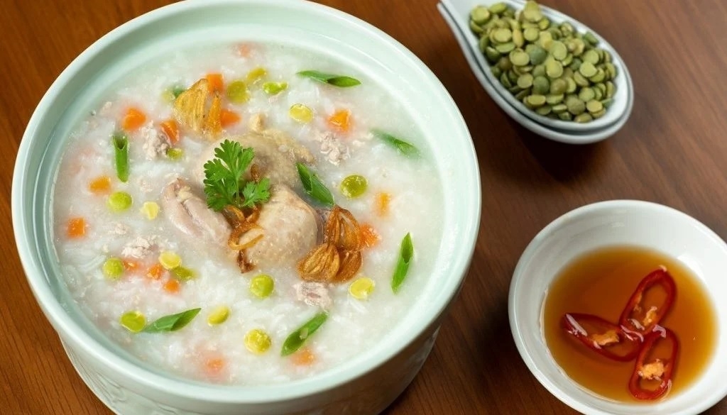 cháo bồ câu nấu rau gì 1