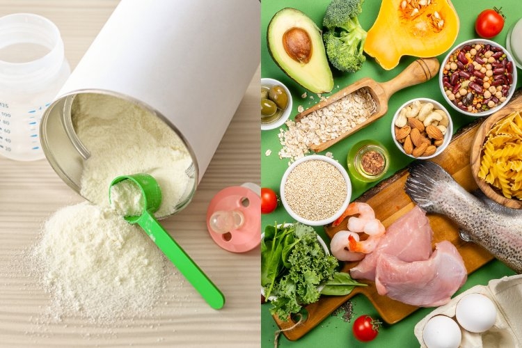 Kết hợp sữa bột nguyên kem với nhiều thực phẩm khác trong khẩu phần ăn