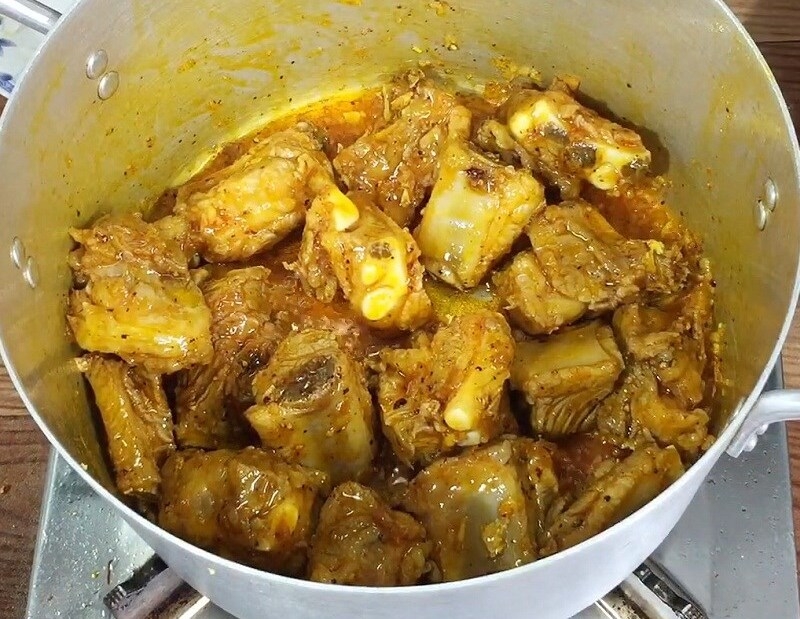 Xào chín sườn