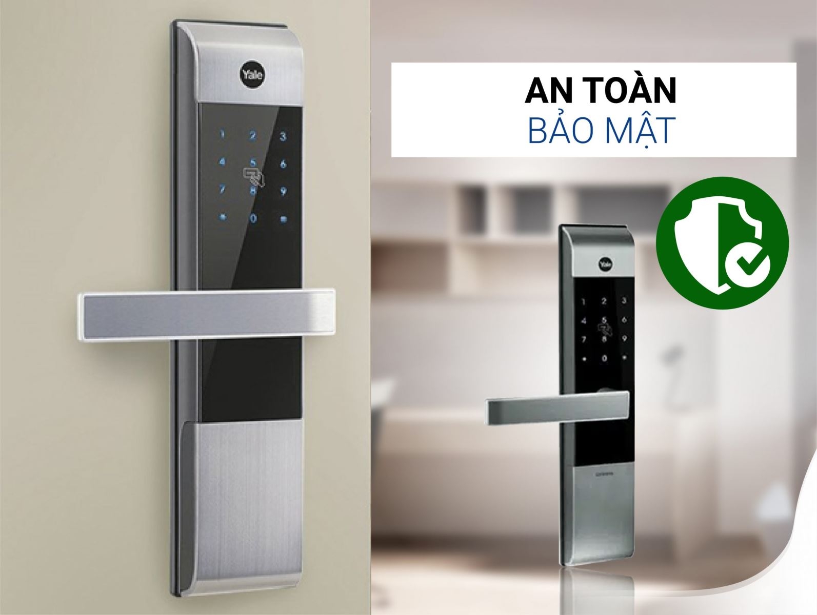 Khóa điện tử Yale có chất liệu vô cùng bền bỉ