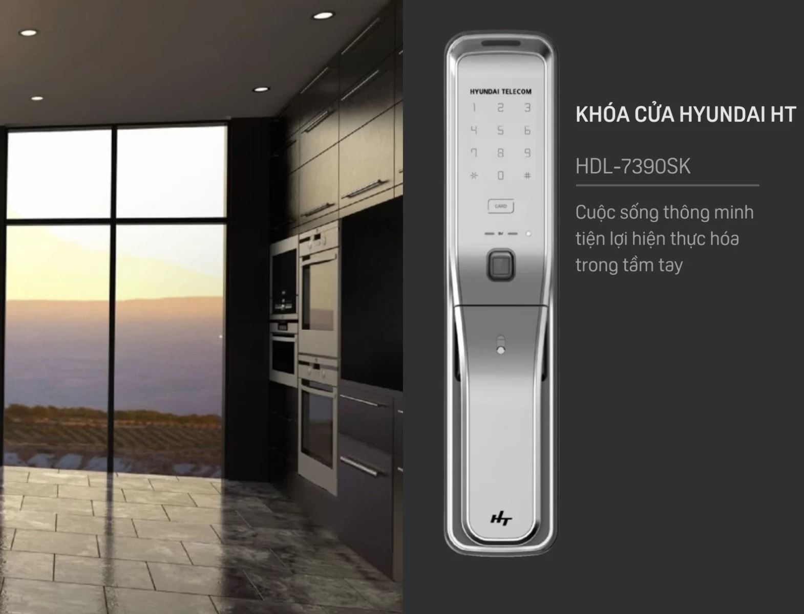 Khóa điện tử Huyndai có nhiều chức năng mở khóa khác nhau