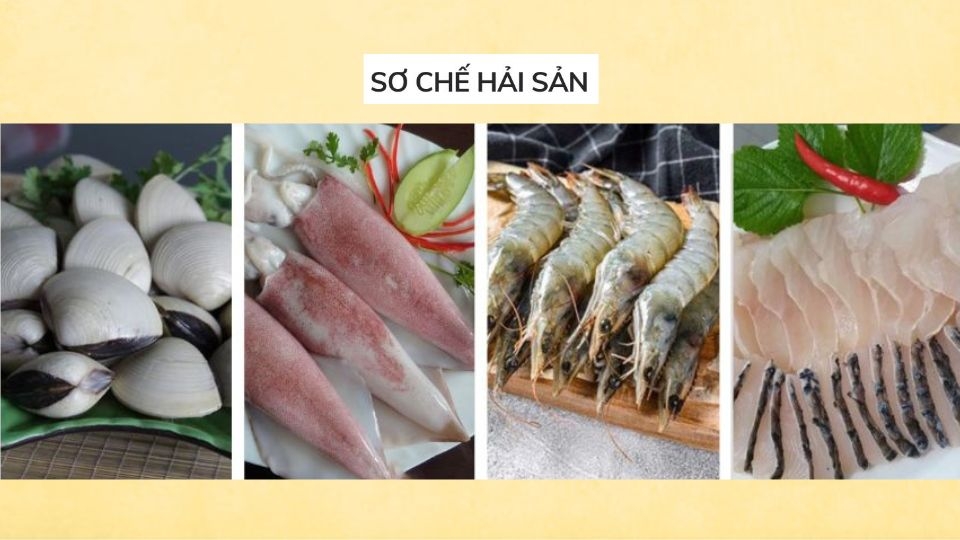 Sơ chế, làm sạch các loại hải sản
