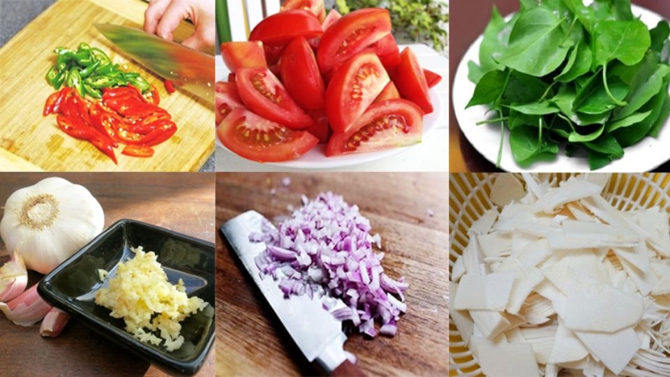 Sơ chế các nguyên liệu