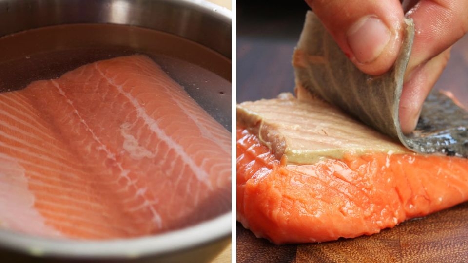 Sơ chế cá hồi