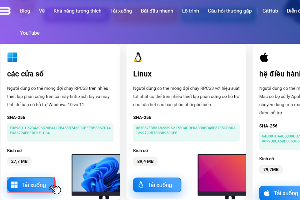 Tải và cài đặt RPCS3