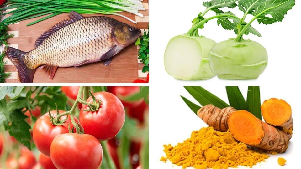Nguyên liệu làm canh su hào cá chép