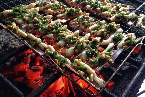 ốc móng tay nướng mỡ hành - ảnh 5