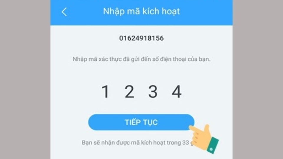 Nhập đầy đủ thông tin và bấm xác nhận