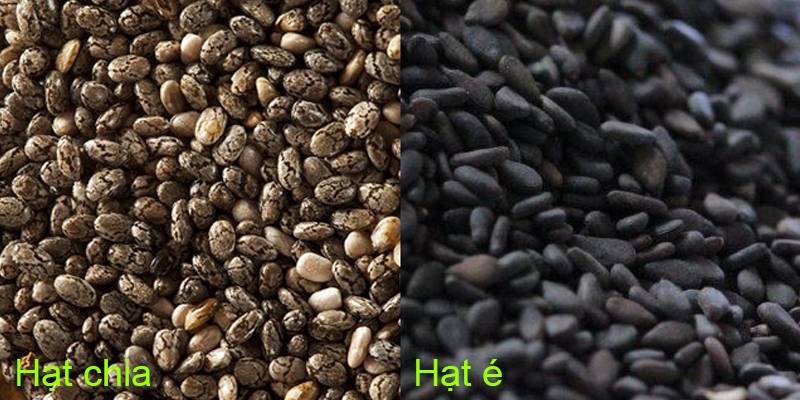cách ăn hạt chia - phân biệt hạt chia hạt é