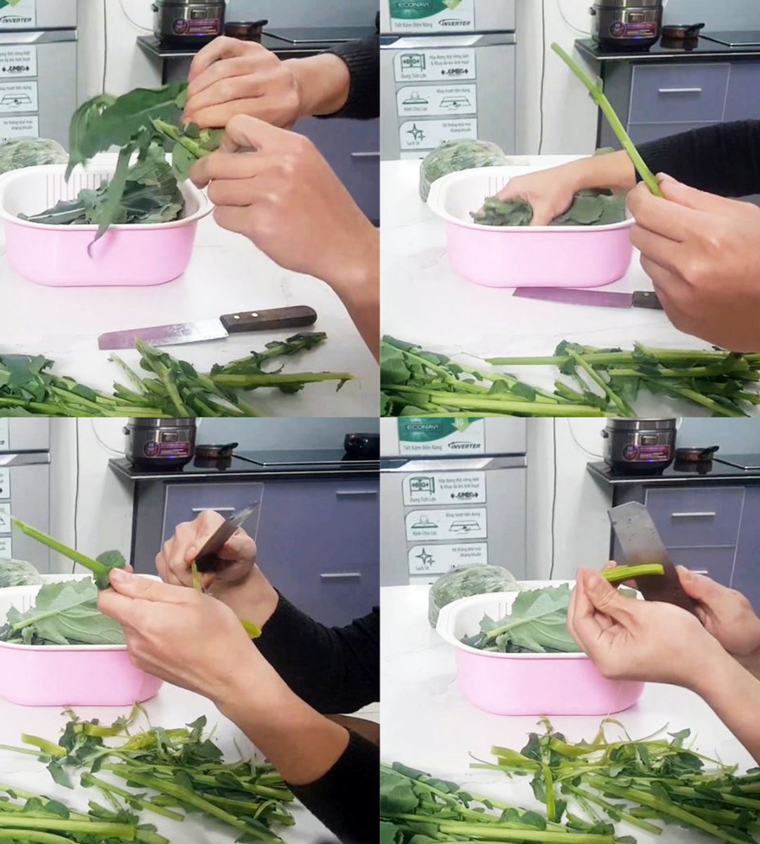 cách nhặt rau cải ngồng - hình 2
