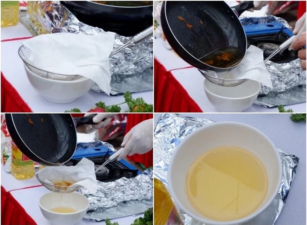 cách làm sạch dầu ăn - hình 1