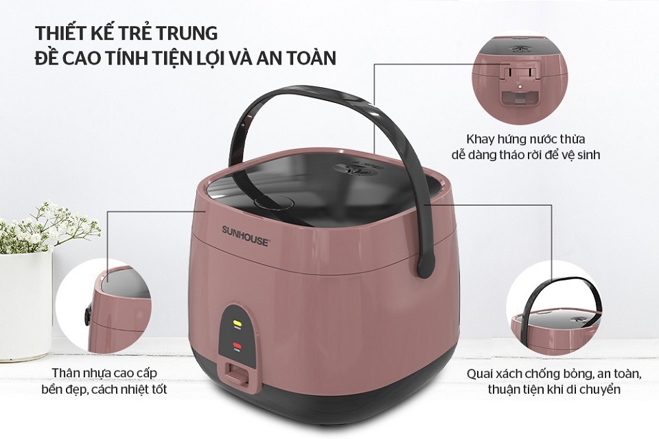 Nồi cơm điện Sunhouse 1.8 lít SHD8627