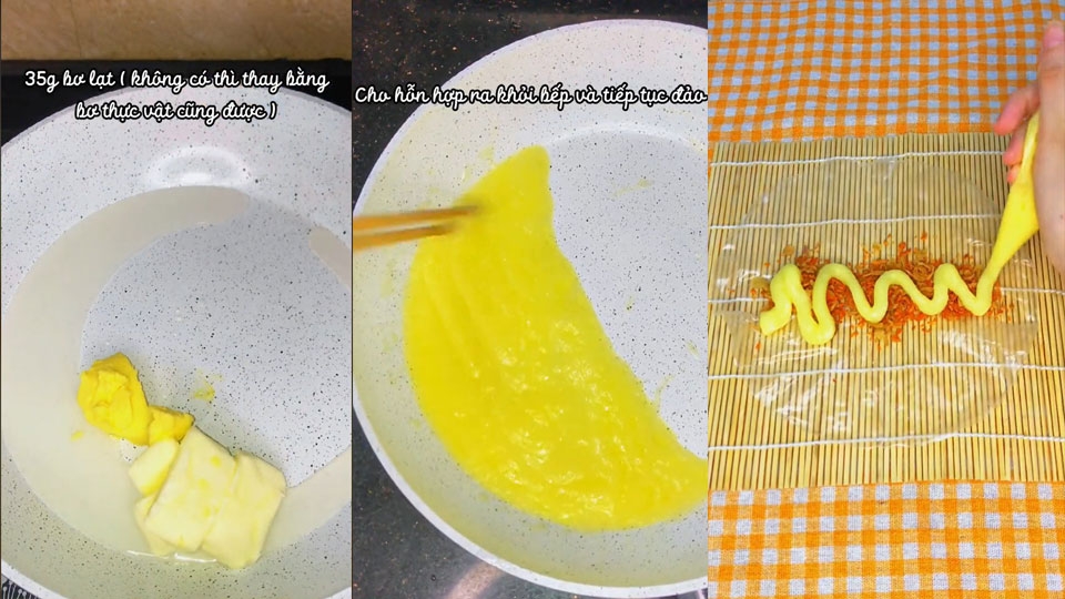 Khuấy liên tục để cho ra thành phẩm ngon nhất