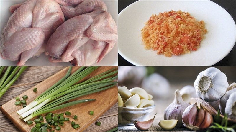 Nguyên liệu cho món bồ câu nướng muối ớt