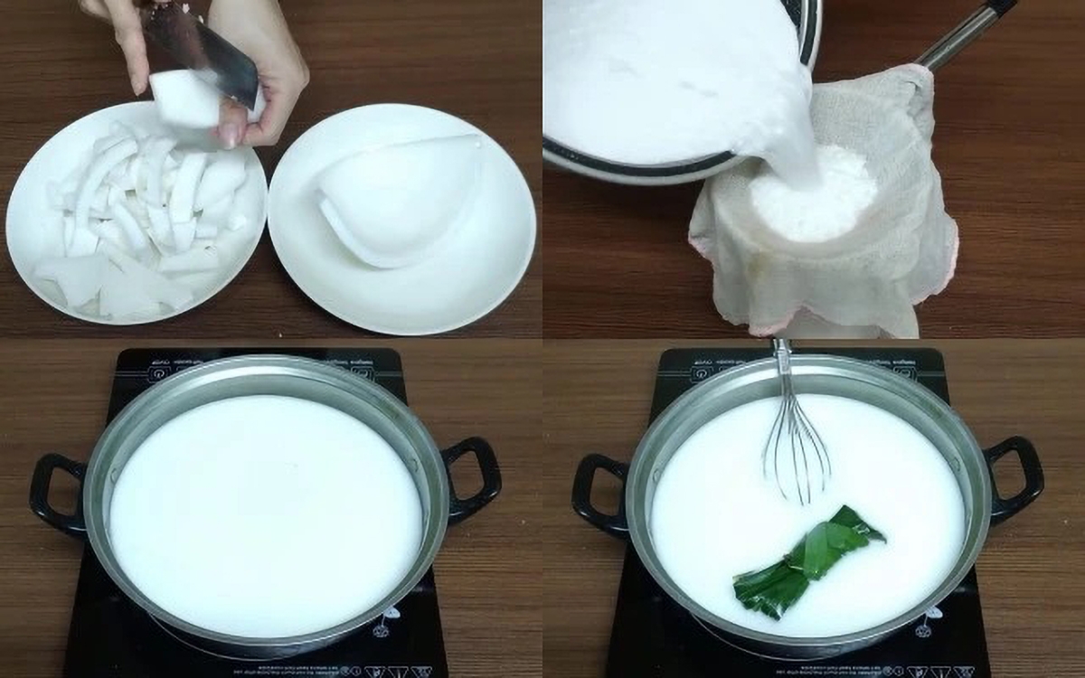 cách nấu nước cốt dừa ăn chè Thái - hình 4
