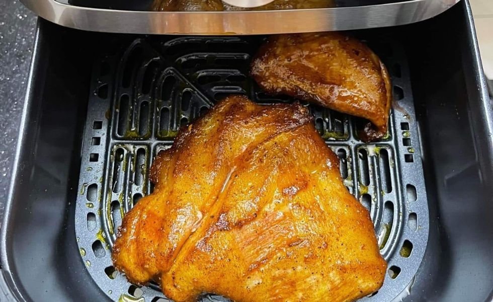 nướng nọng heo bằng nồi chiên