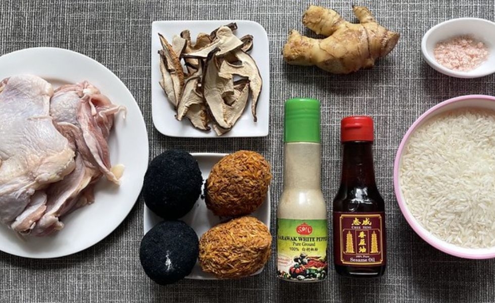 Nguyên liệu nấu cháo gà