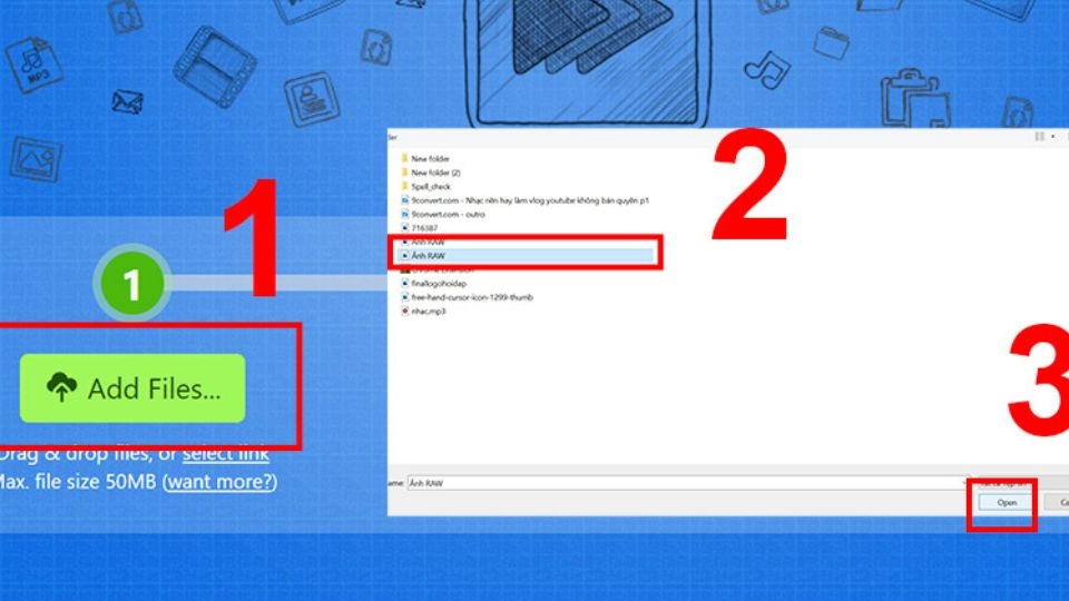 Bạn truy cập vào Website “Zamzar.con”