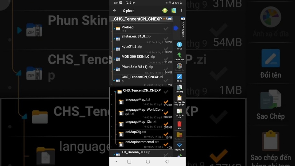 Sau khi tải xong, bạn mở ứng dụng X-plore File Manager > chọn vào bộ nhớ trong