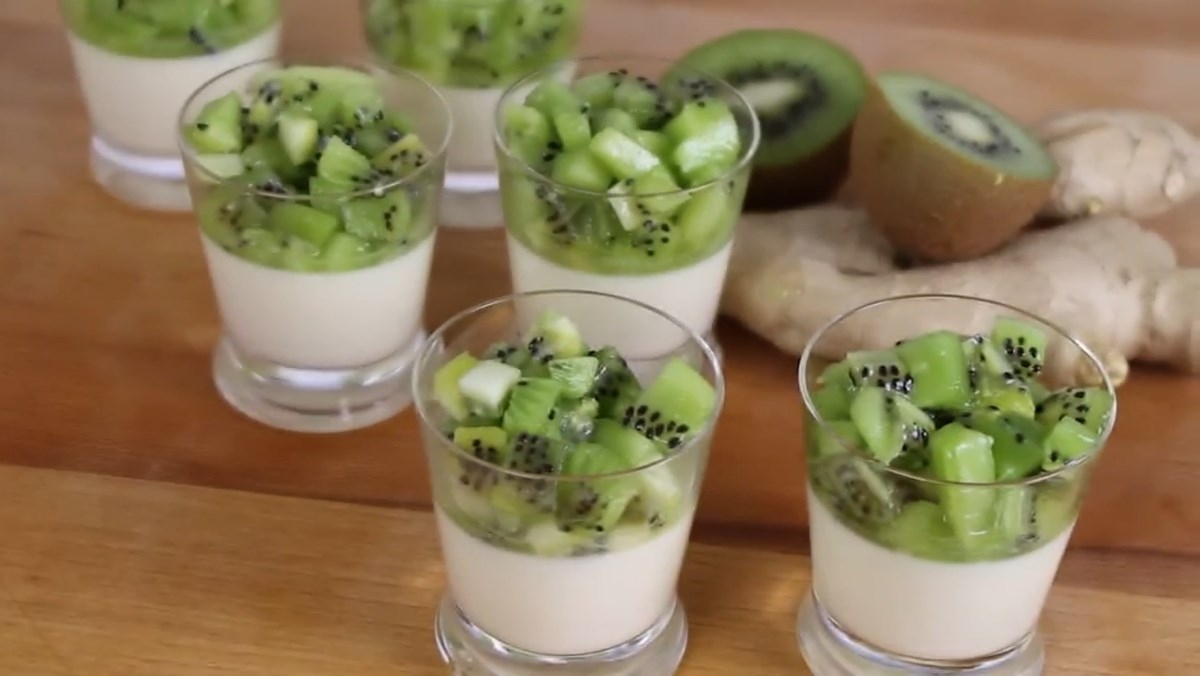 Panna cotta kiwi