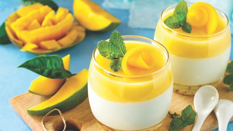 panna cotta xoài