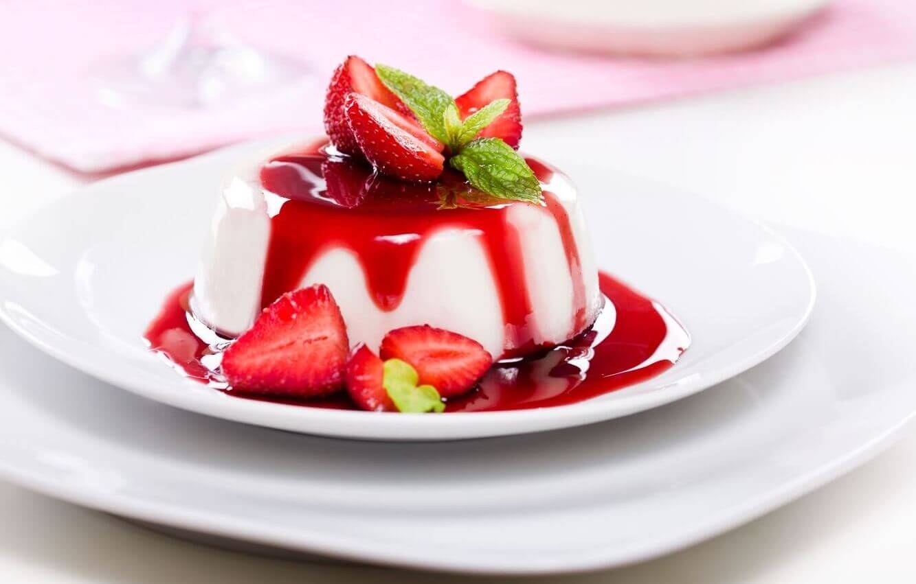 panna cotta dâu