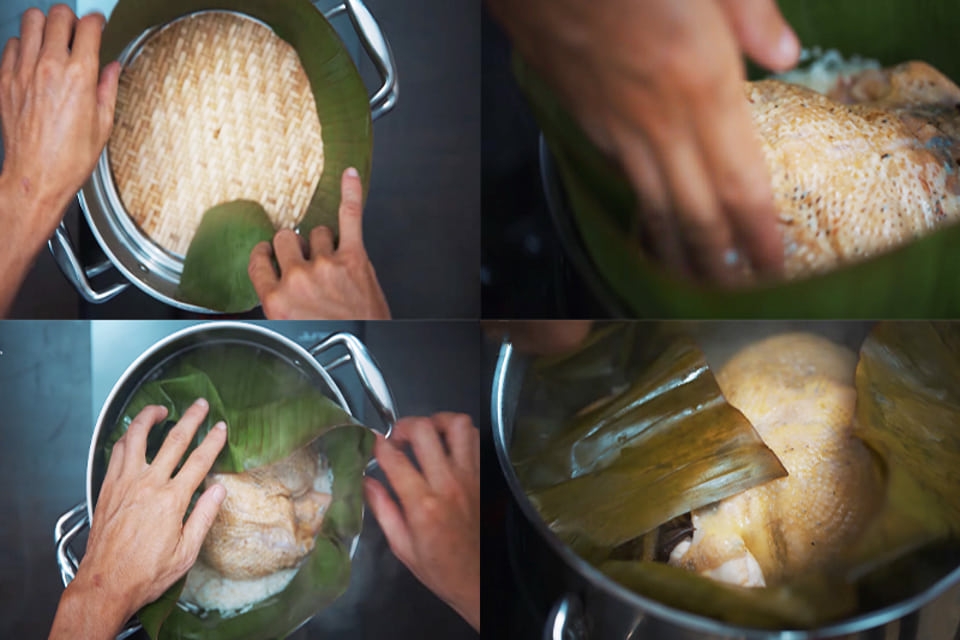 Cách làm gà bó xôi chiên phồng 4