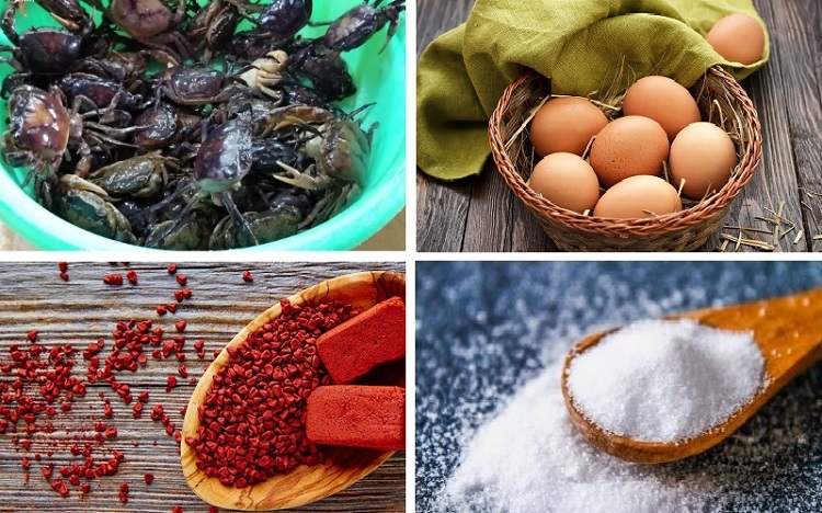 Nguyên liệu cần chuẩn bị để làm riêu cua