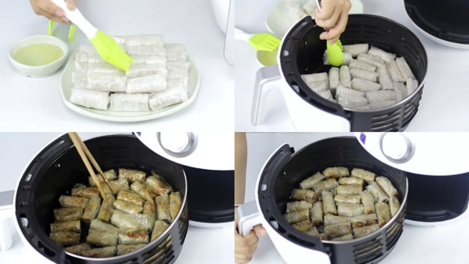 Chiên chả giò bằng nồi chiên không dầu