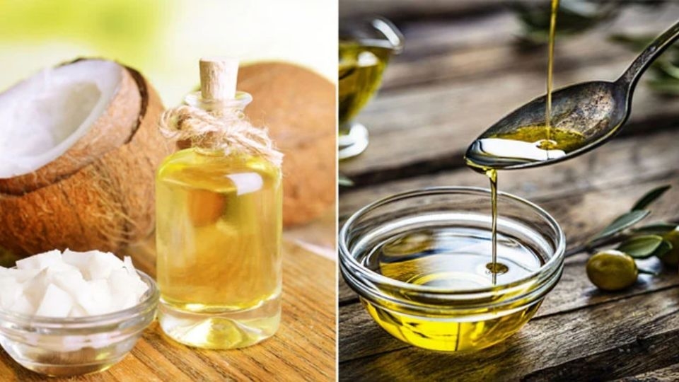 Dầu dừa kết hợp với dầu ô liu cung cấp độ ẩm, hạn chế chế hiện tượng khô tóc