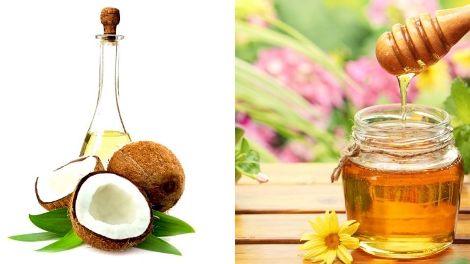Sử dụng dầu dừa và mật ong giúp hạn chế hư tổn, bớt khô xơ