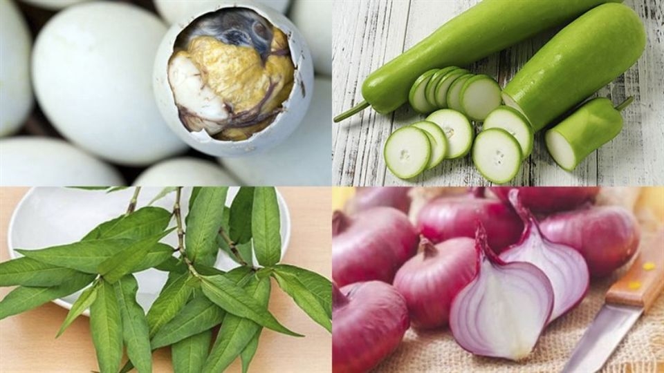 Chuẩn bị nguyên liệu nấu trứng lộn um bầu với rau răm
