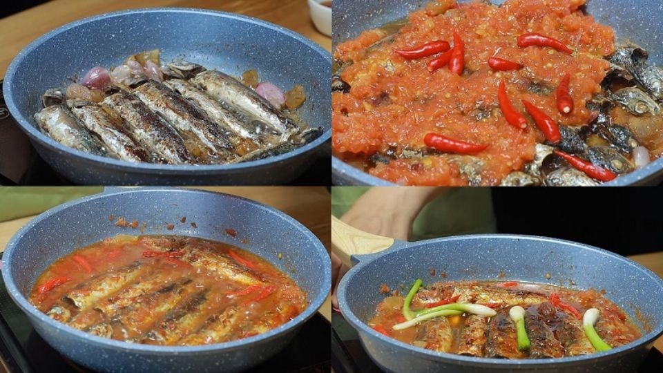 Cá nục kho cà chua để lửa nhỏ trong khoảng 20 phút