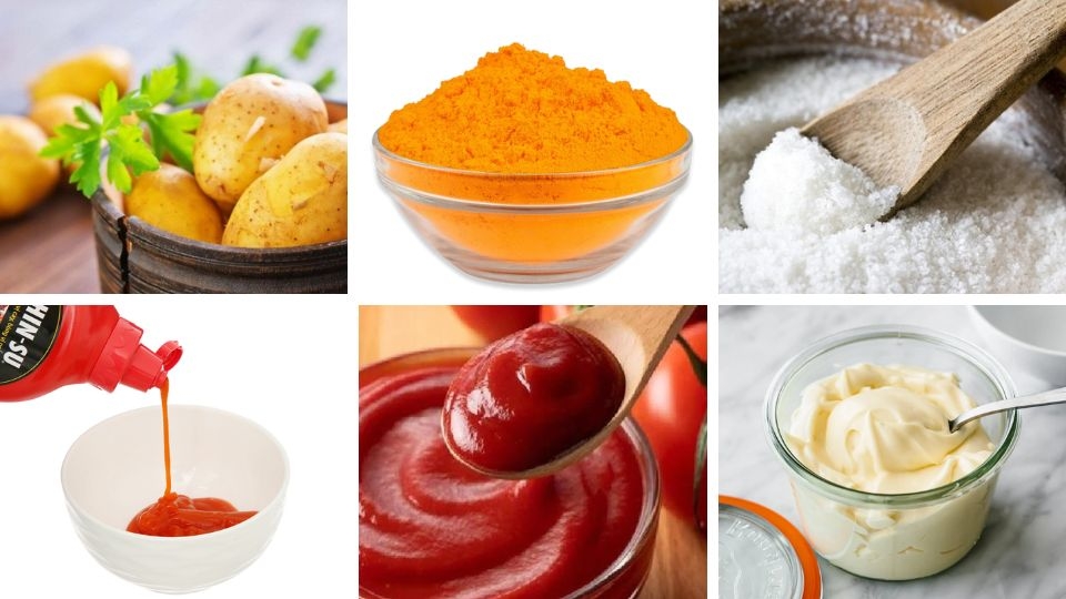 Nguyên liệu làm khoai tây chiên lát mỏng như bim bim