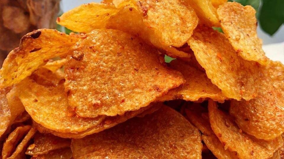 Bim bim khoai tây cay giòn