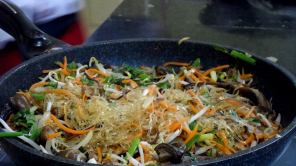Món miến xào bò đã hoàn thành