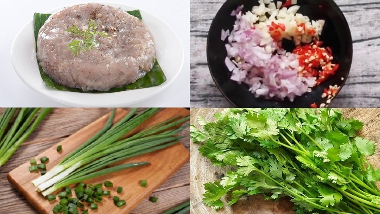 Nguyên liệu chuẩn bị làm chả cá chiên nước mắm