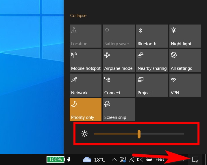 tăng độ sáng màn hình laptop 4
