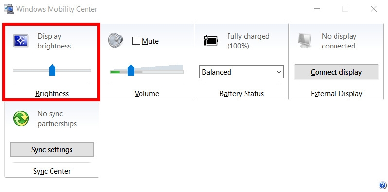 tăng độ sáng màn hình laptop 6
